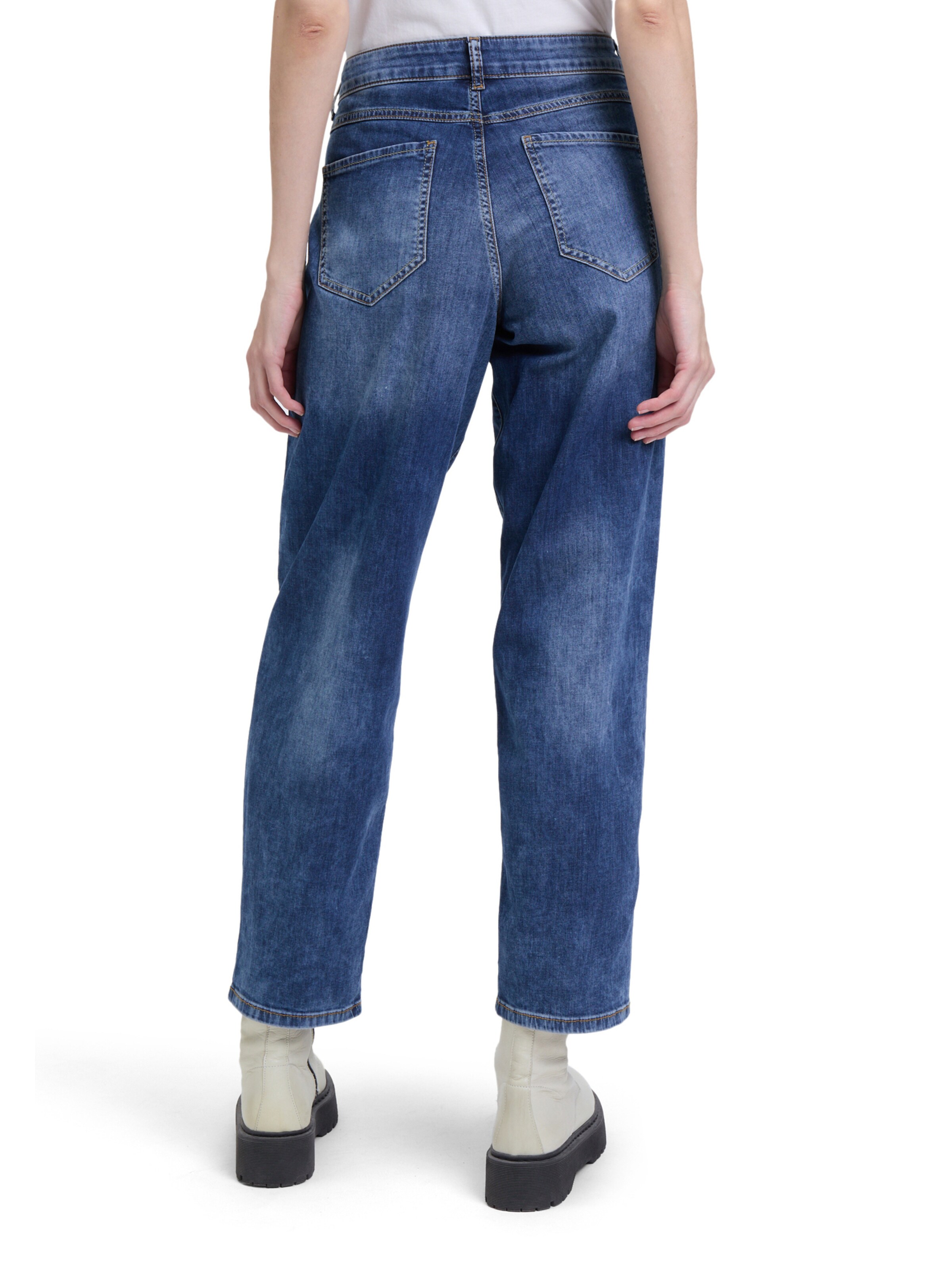 Loosefit Jean 'Used Look' Cartoon en bleu