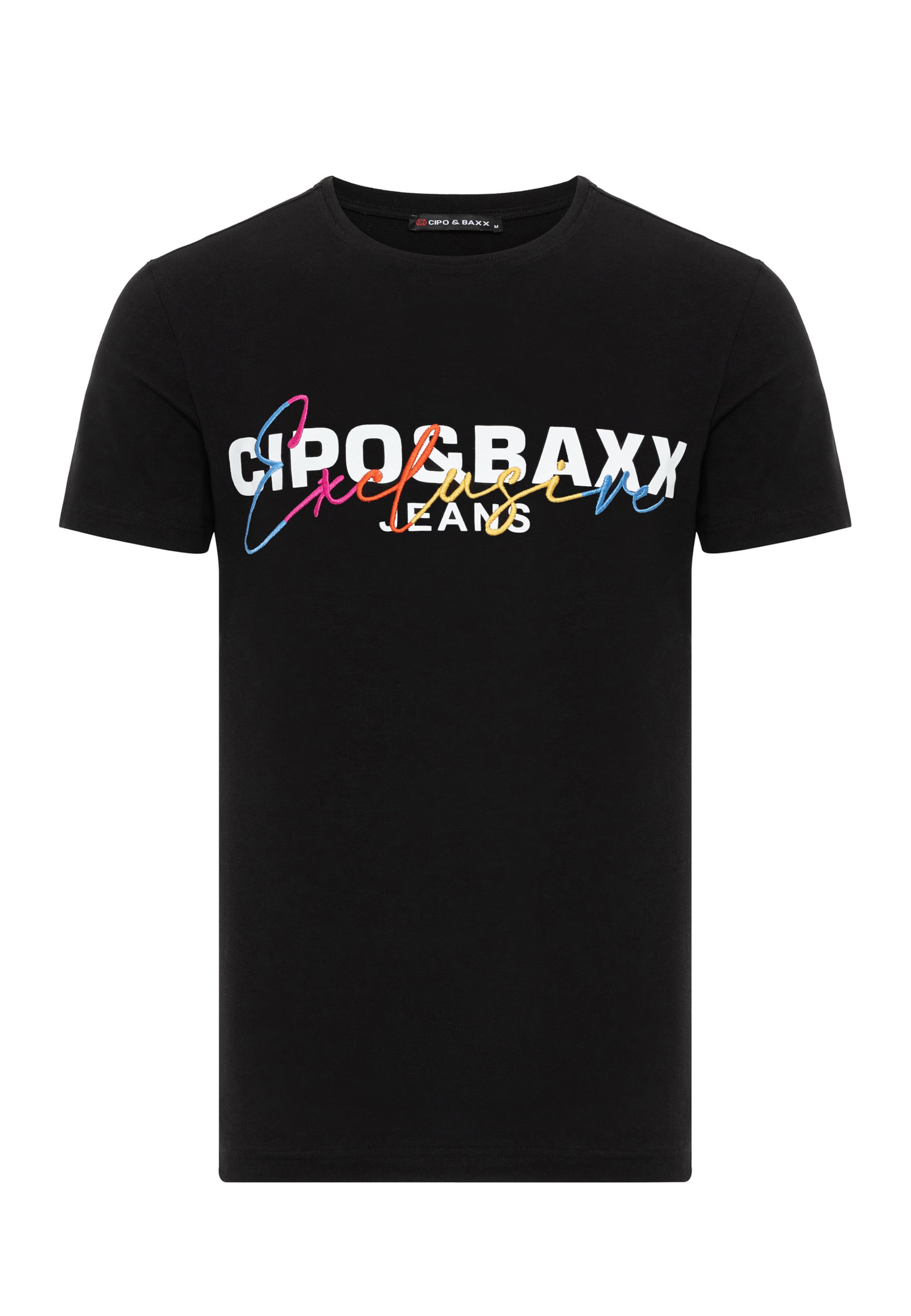T-Shirt CIPO & BAXX en noir : devant