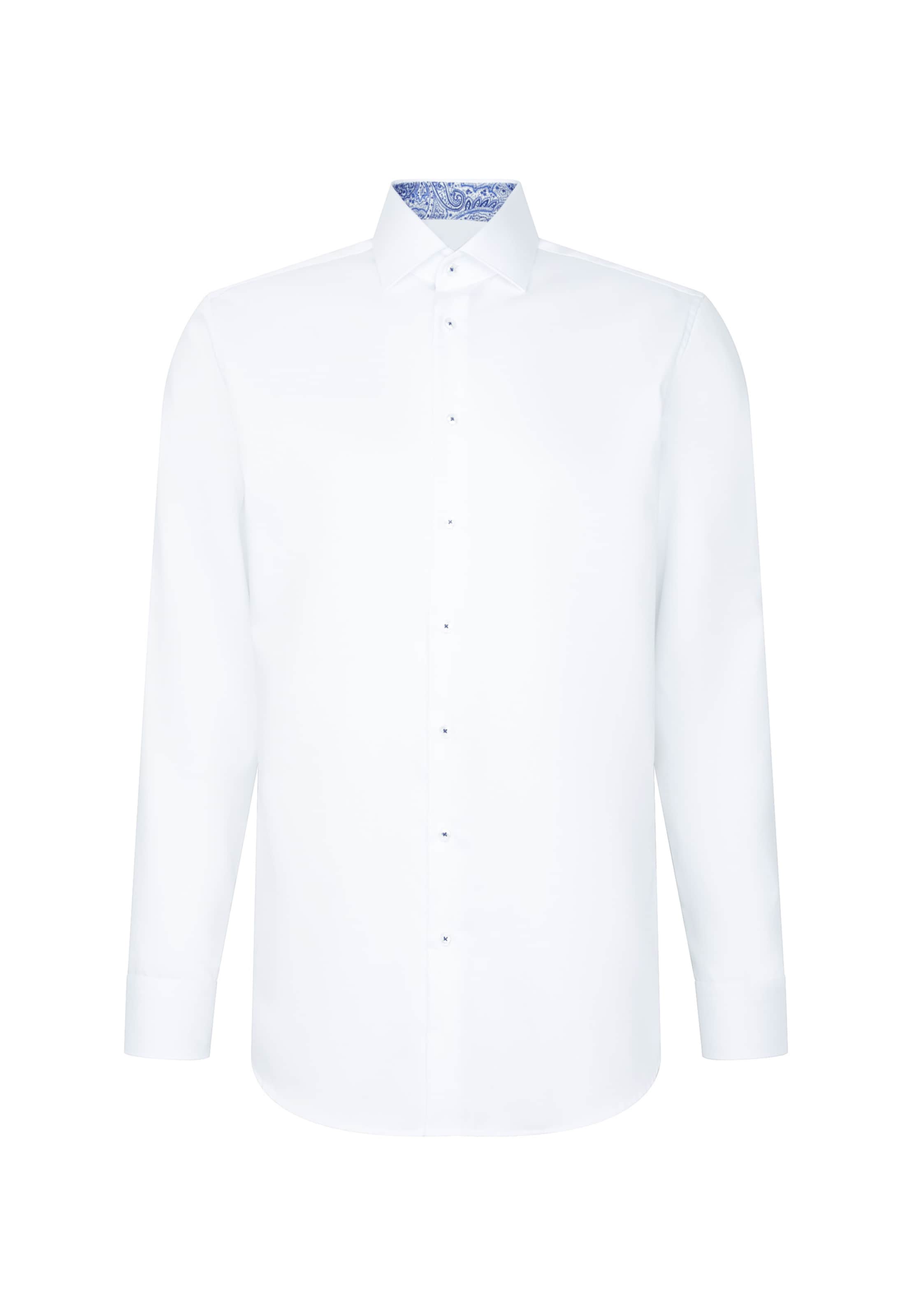 SEIDENSTICKER Slim fit Zakelijk overhemd 'Schwarze Rose' in Wit