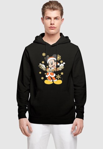 Sweat-shirt 'Mickey Mouse - Merry Christmas ' ABSOLUTE CULT en noir : devant