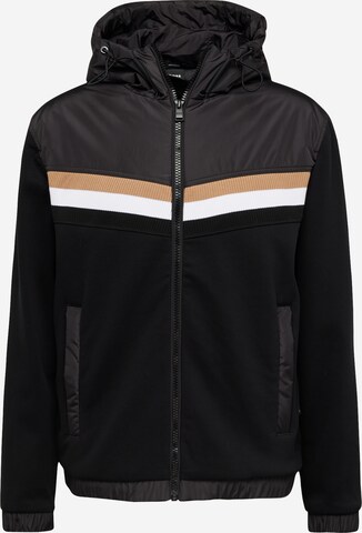BOSSPrijelazna jakna 'Seeger 116' - crna boja: prednji dio