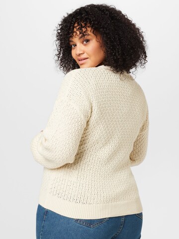 Vero Moda Curve Knit Cardigan 'Blanca' in Beige