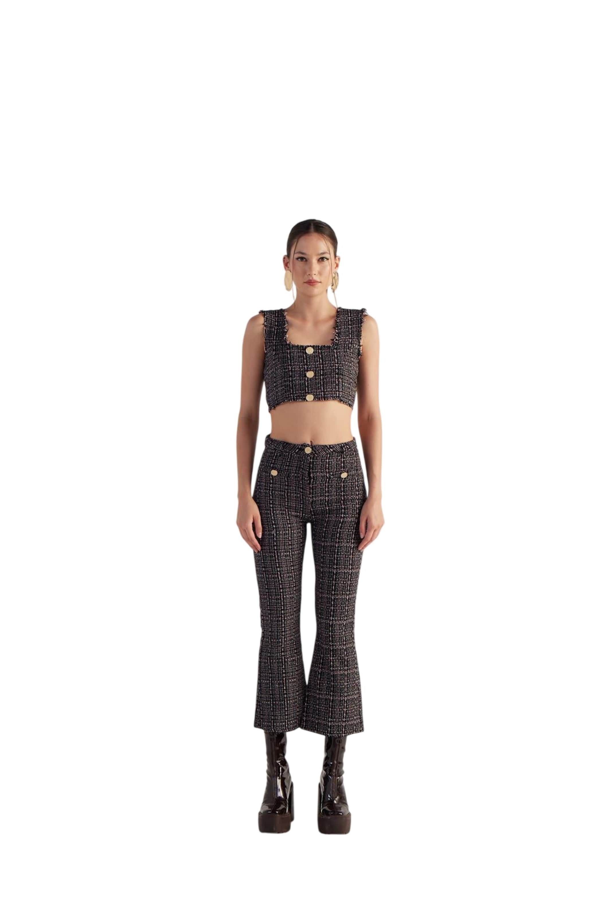 HOLLY LOLLY Flared Hose in Schwarz
