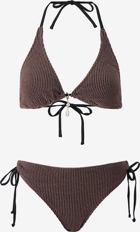Cupshe Bikini 'Hater straps' in Brown: front
