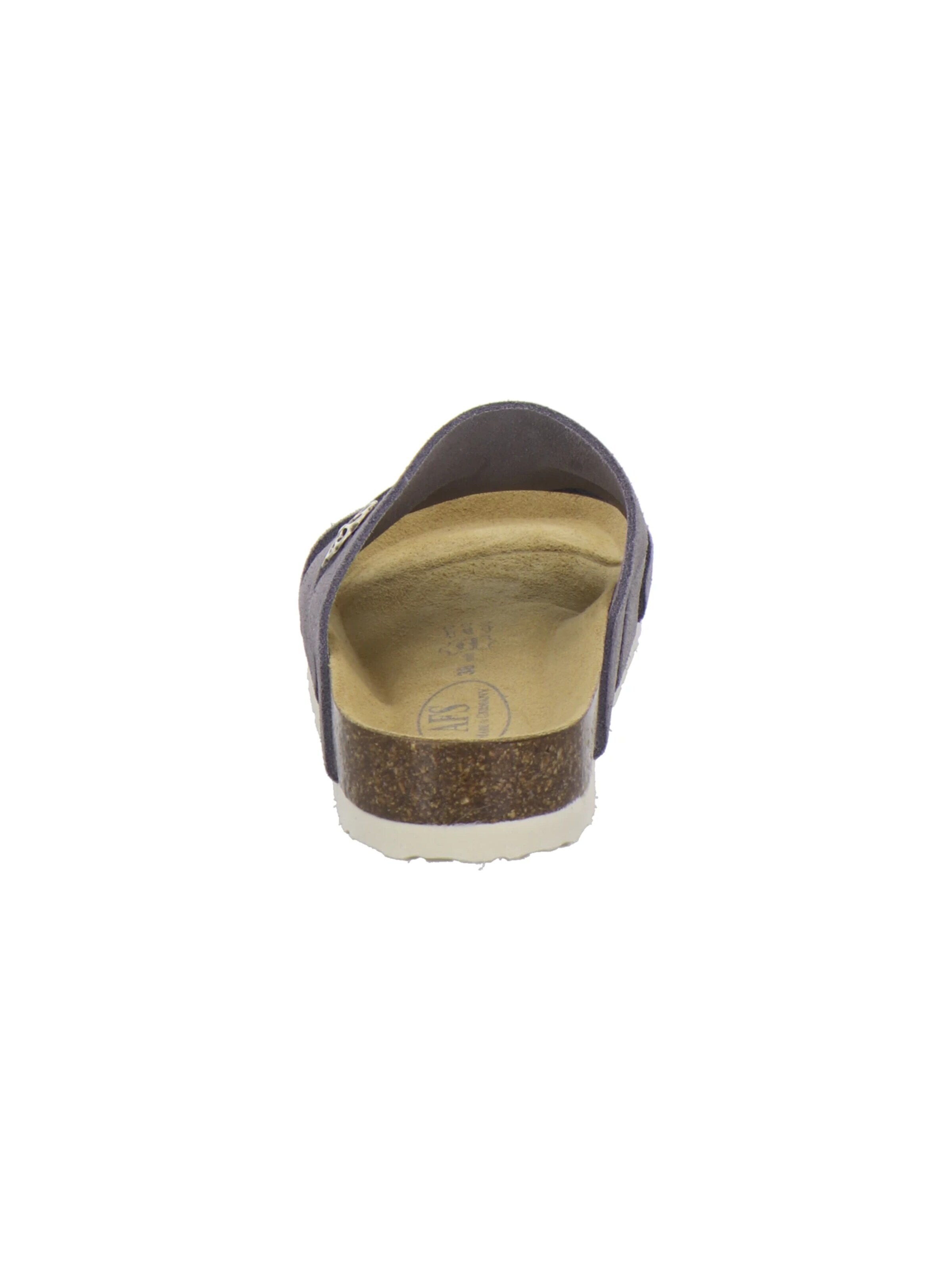 AFS-Schuhe - Zapatos abiertos 'Pantoletten Damen graphit Veloursleder' en gris