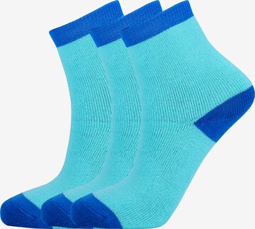 ZigZag Athletic Socks 'Lime' in Blue: front