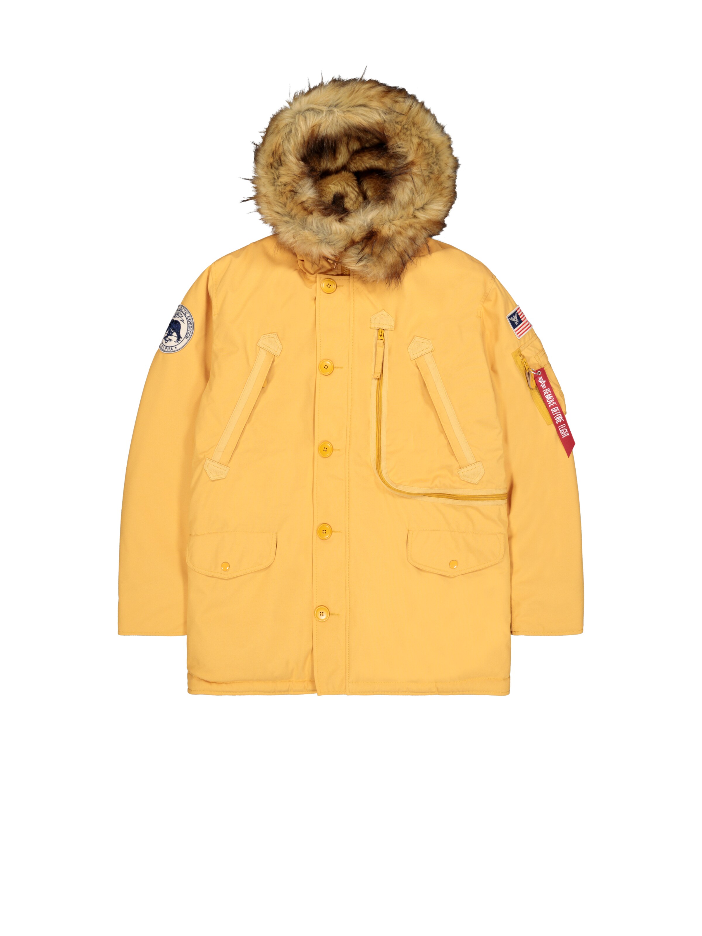 ALPHA INDUSTRIES Winter jacket 'Polar' in Yellow: front