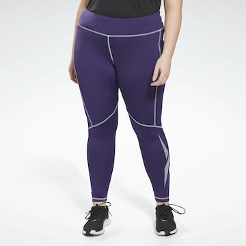 Reebok Skinny Športové nohavice - fialová: predná strana