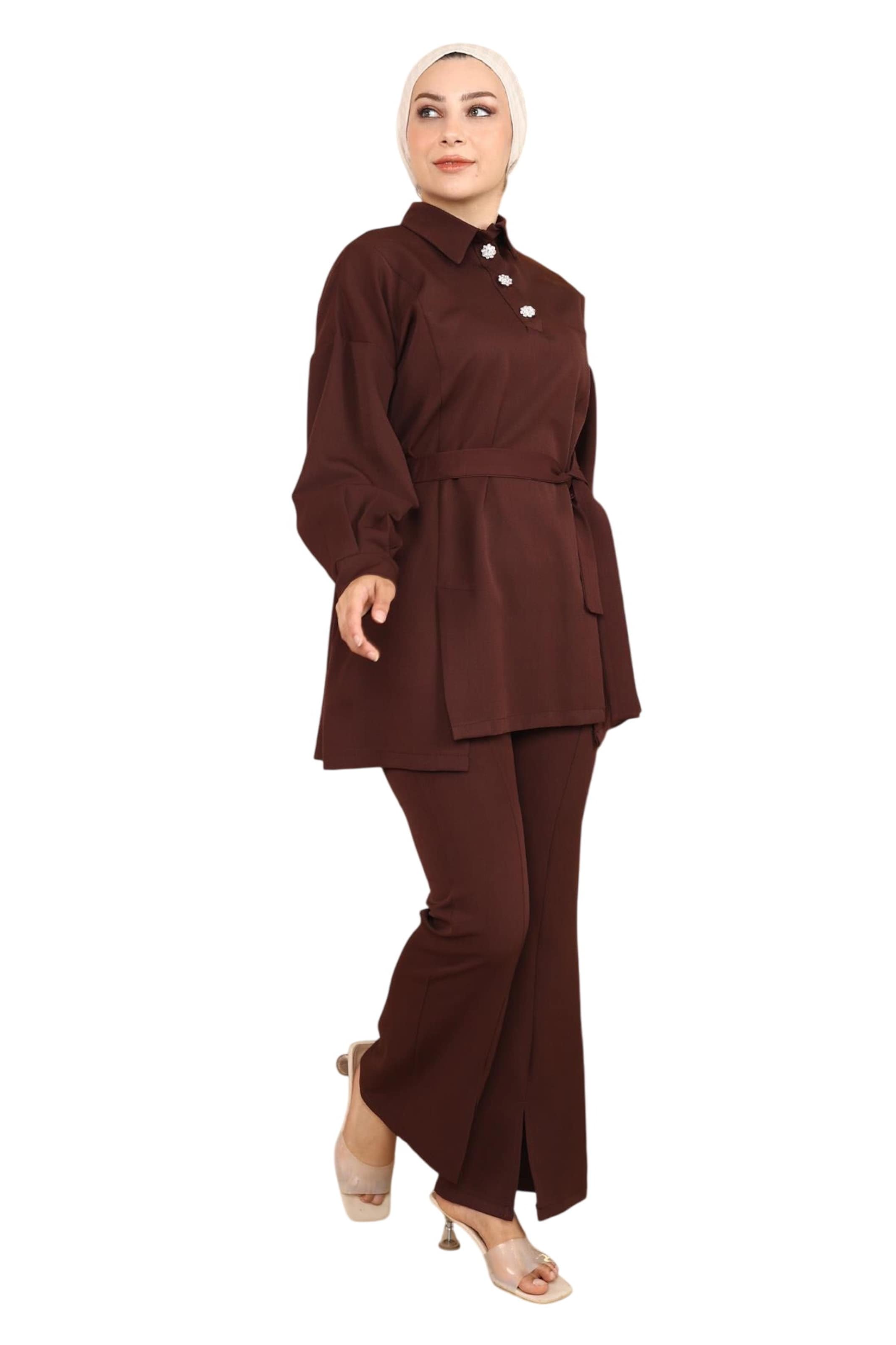 MODAMIHRAM Hosenanzug in Braun