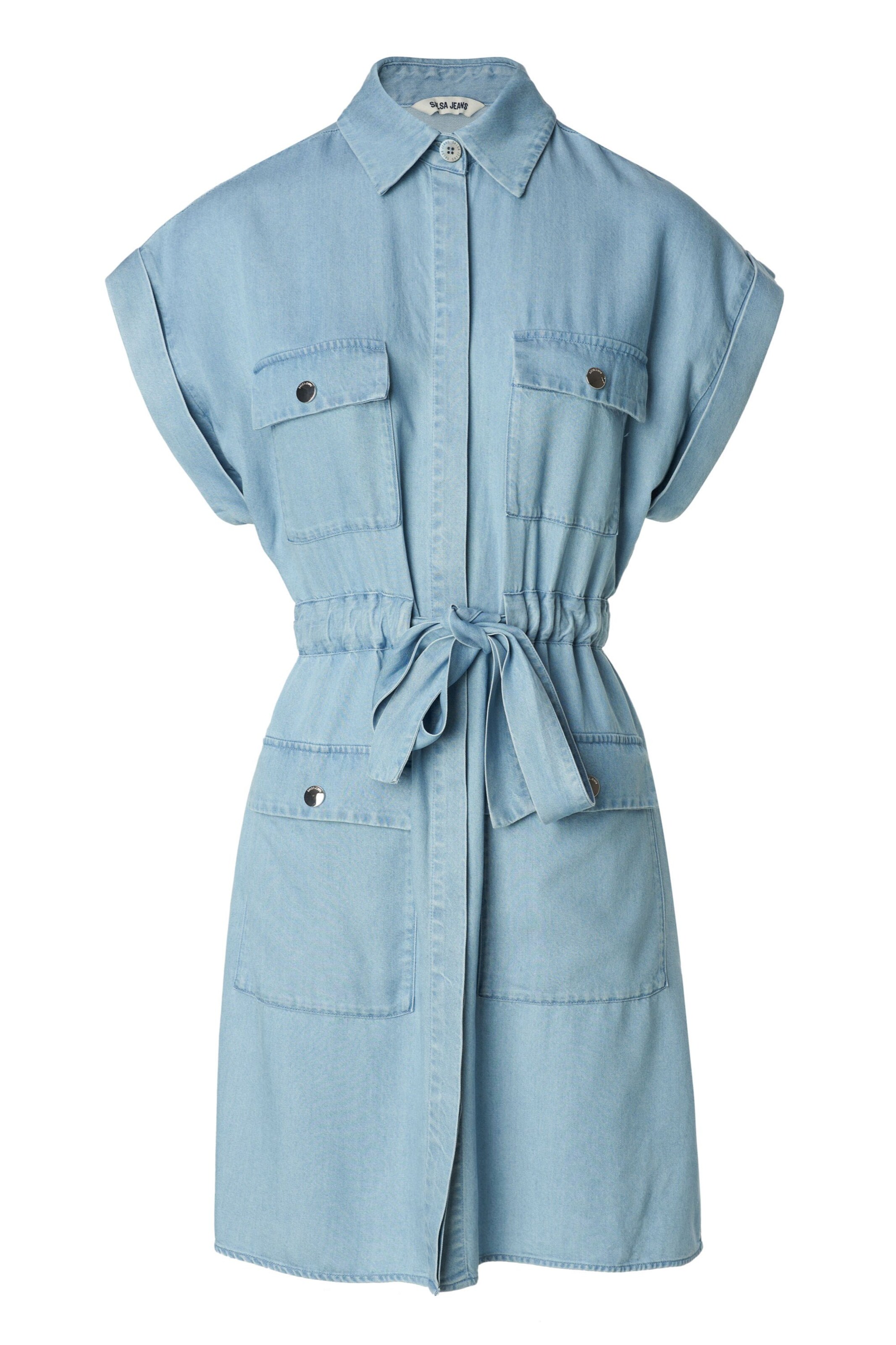 Salsa Jeans Blousejurk in Blauw: voorkant