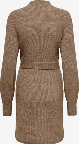 ONLY Knit dress 'THILDE' in Brown