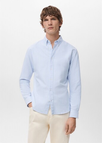MANGO MAN Regular fit Button Up Shirt 'Kodak' in Blue: front