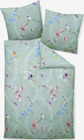 JANINE Duvet Cover in Green: front