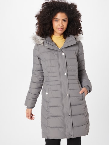 HOLLISTER Zimní kabát 'Core' – šedá: přední strana