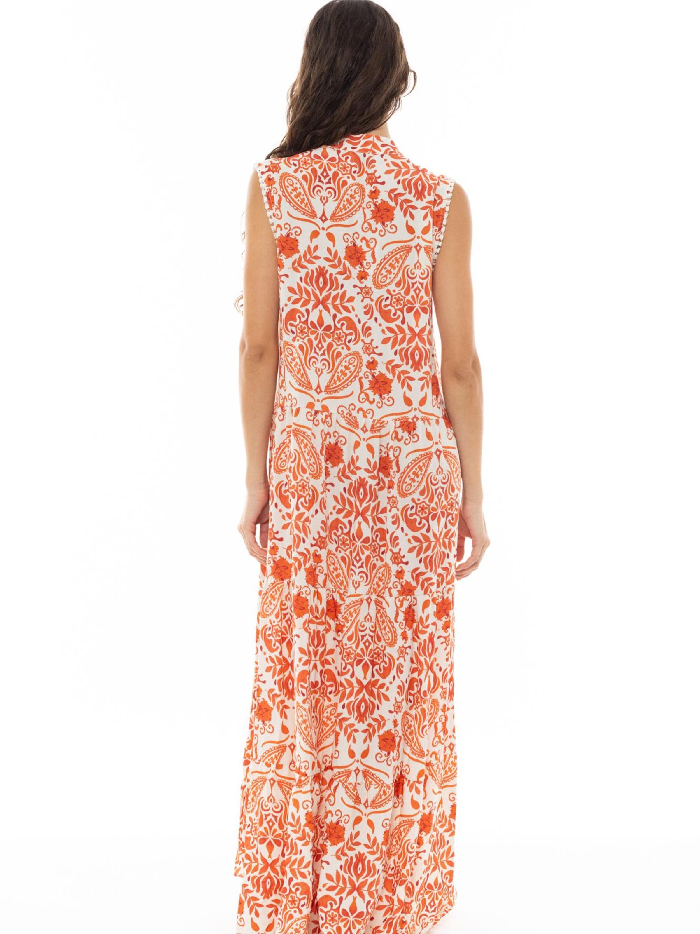 Pink Label Sommerkjole i orange
