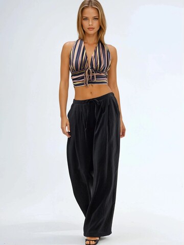 Wide Leg Pantalon à pince Busem en noir