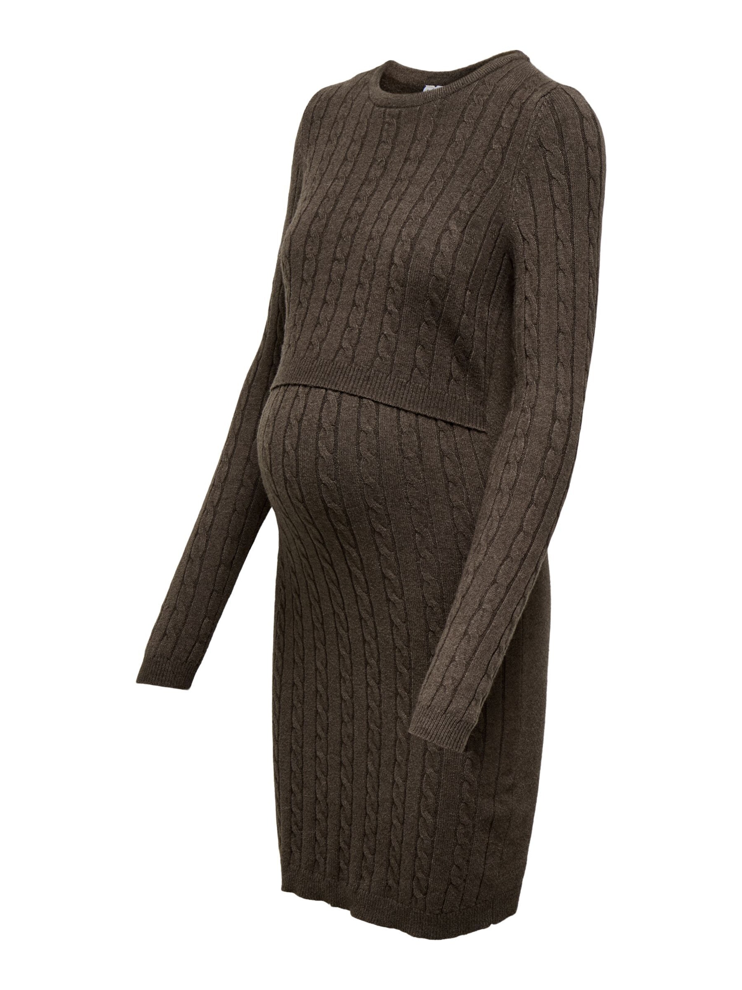 Only Maternity Knit dress 'OLMMera' in Brown: front