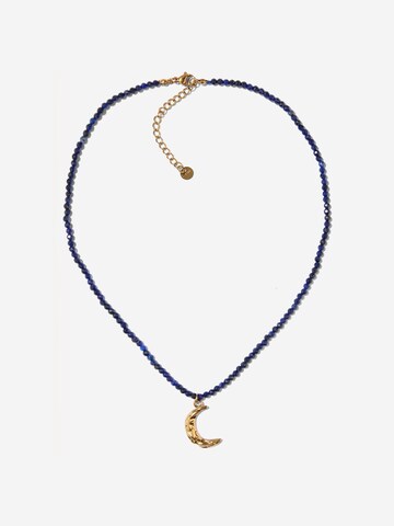 ØYRE Łańcuszek 'Crescent Moon Lapis' w kolorze niebieski: przód