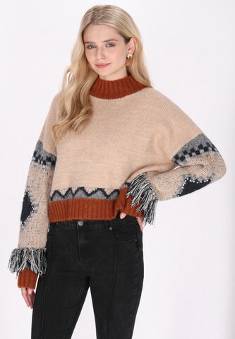IZIA - Jersey en beige: frente