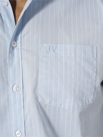 Jan Vanderstorm Comfort fit Button Up Shirt 'Perttu' in Blue
