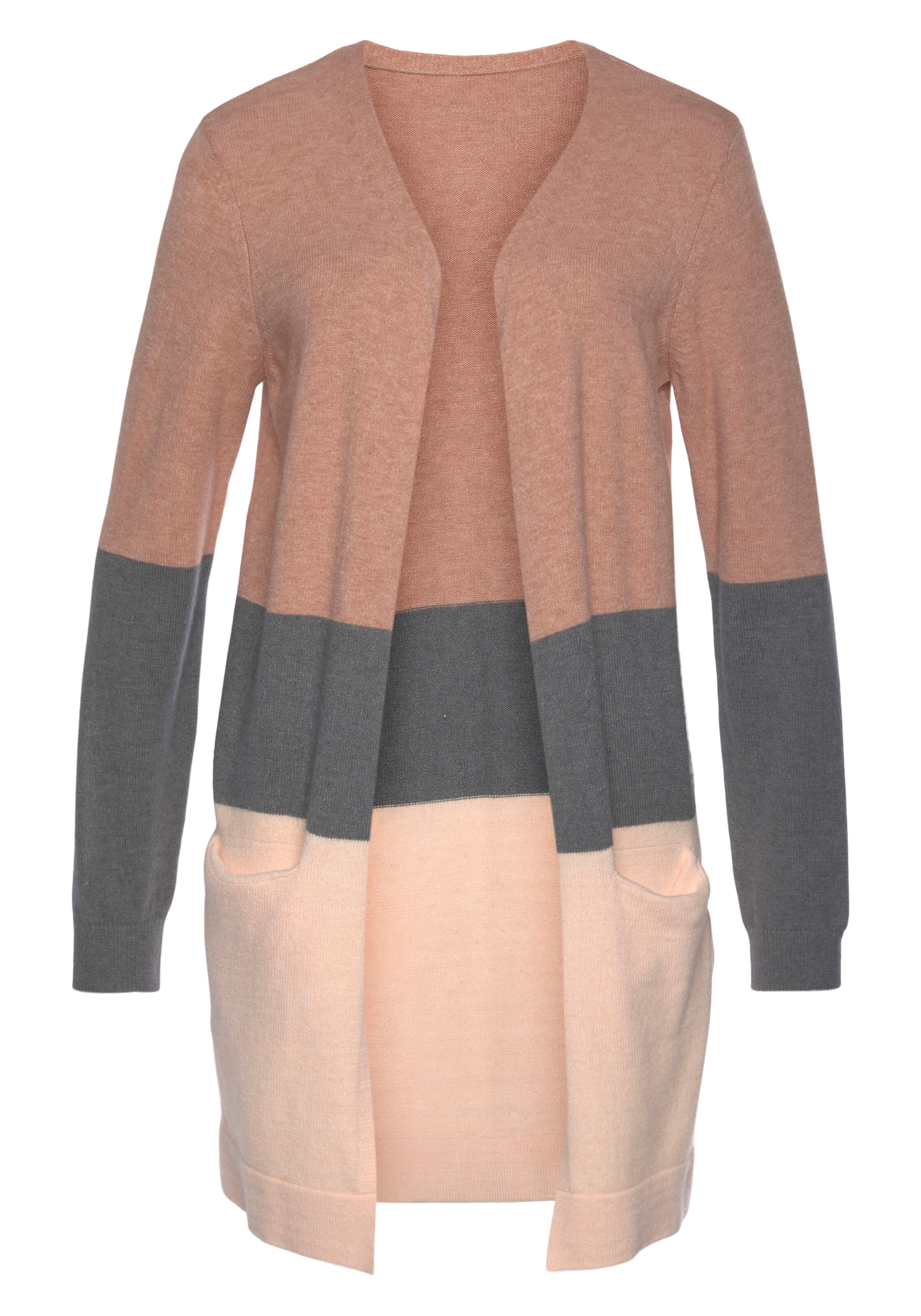 VIVANCE Knit Cardigan in Pink: front