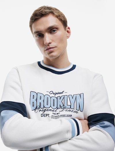 Koton Sweatshirt in Light blue / Dark blue / White, Item view