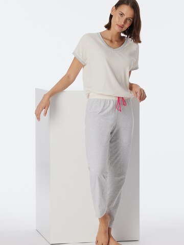 SCHIESSER Pajama ' 7/8 - Casual Nightwear ' in Grey