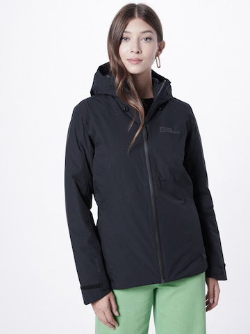 JACK WOLFSKIN Outdoorjacke 'WISPER' in Schwarz: predná strana