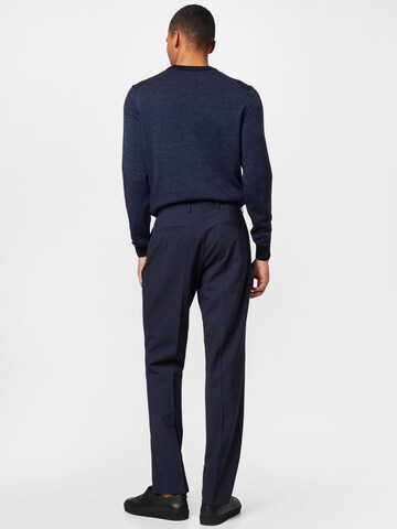 BOSS Regular Pleated Pants 'Lenon' in Blue