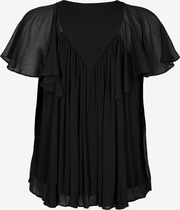 Zizzi Bluse 'AGNES' in Schwarz