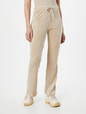 Gina Tricot Flared Pants 'Melinda' in Beige: front