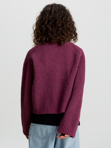 Calvin Klein Jeans Knit cardigan in Purple