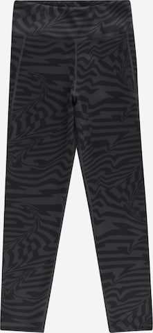 ADIDAS SPORTSWEAR Skinny Workout Pants 'Aeroready Allover Print Optime High-Rise ' in Black: front