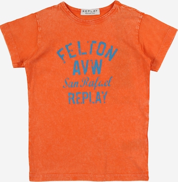 Tricou de la REPLAY & SONS pe portocaliu: față