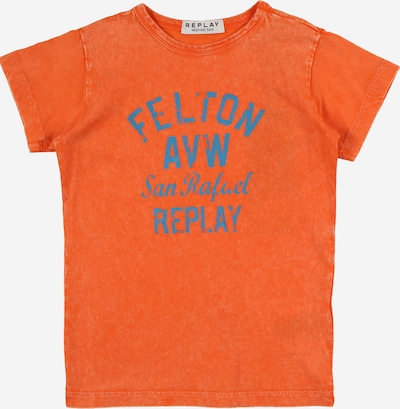 Tricou REPLAY & SONS pe albastru / portocaliu, Vizualizare produs