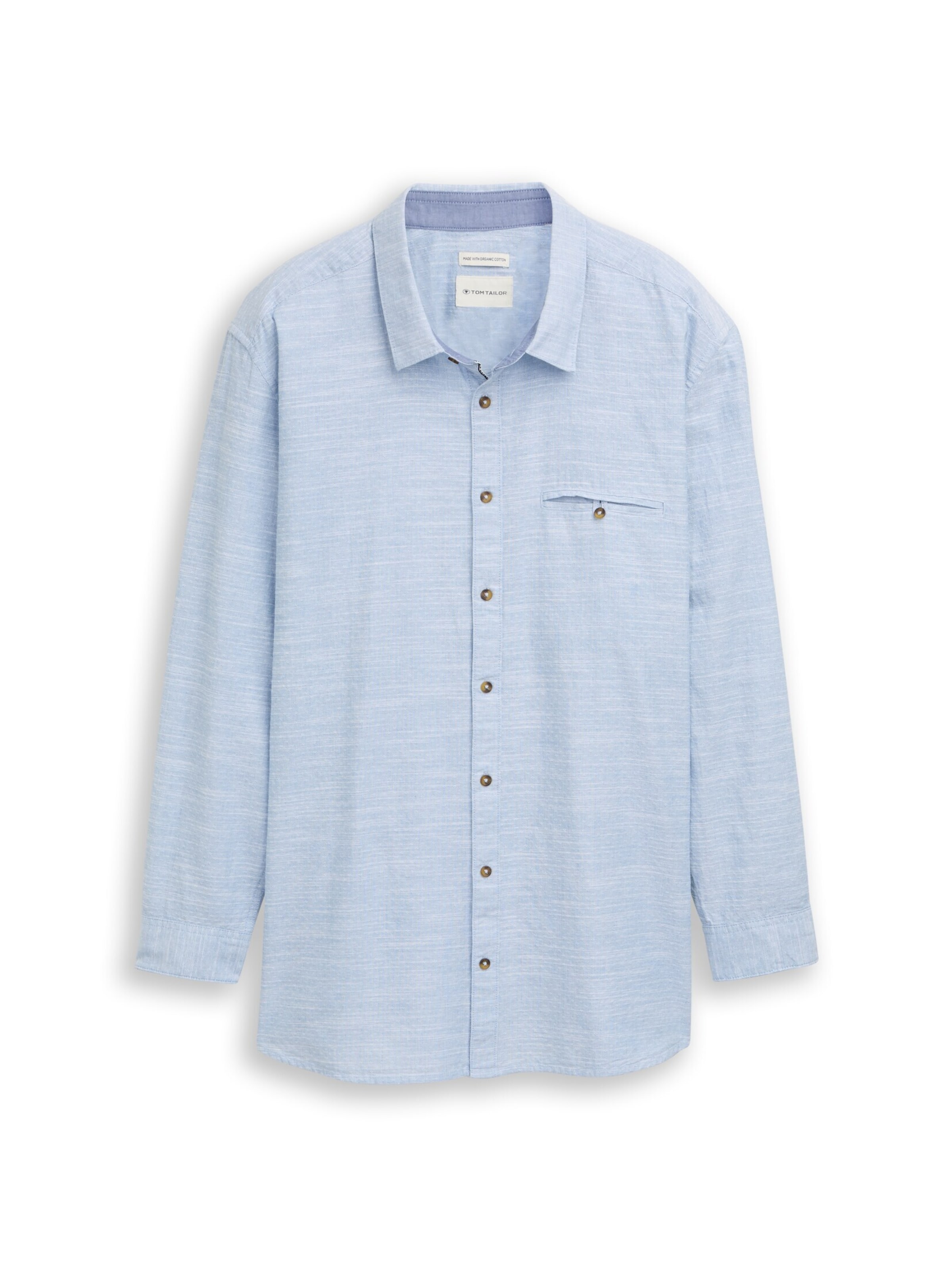 TOM TAILOR Men + Regular fit Overhemd in Blauw: voorkant