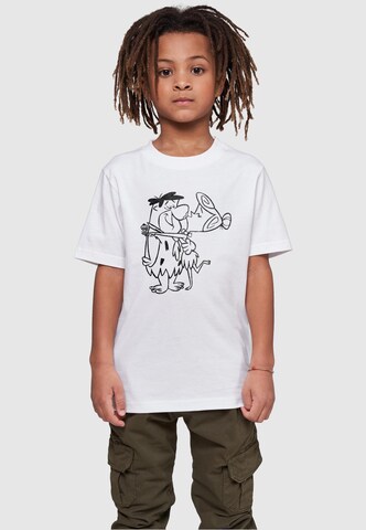 ABSOLUTE CULT T-Shirt 'The Flintstones - Fred And Wilma Kiss' in Weiß: predná strana