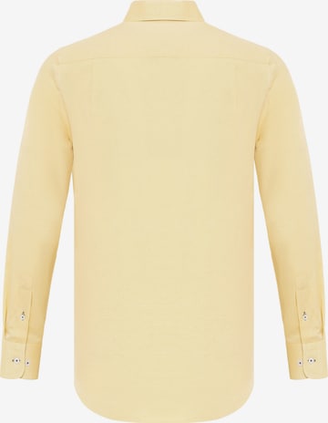 DENIM CULTURE Regular fit Риза 'EDIZ' в жълто