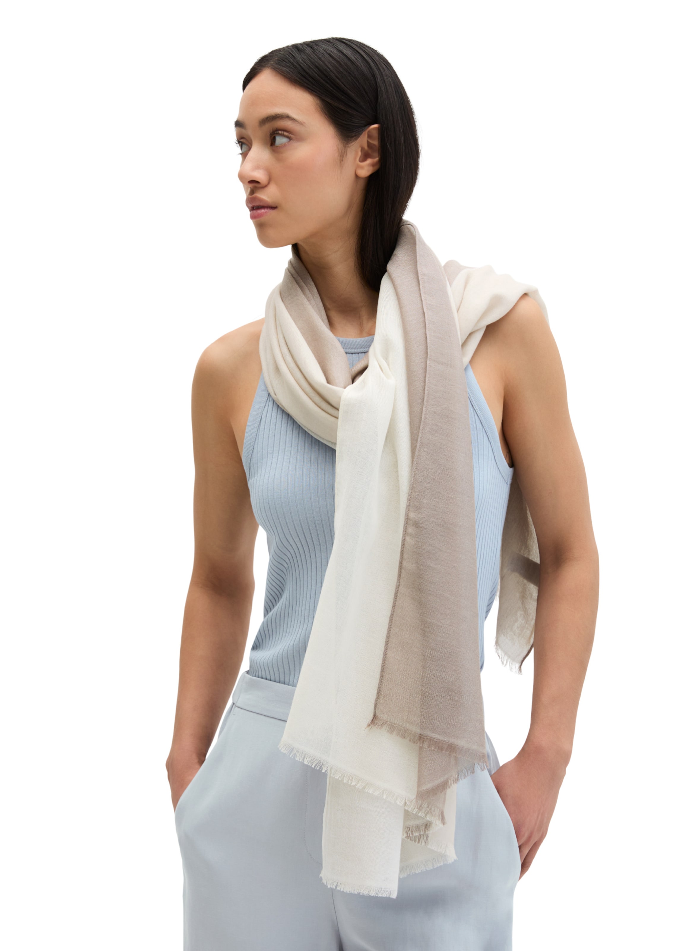 Marc O'Polo Schal in Beige: Vorderseite