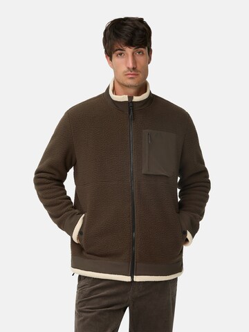 CAMEL ACTIVE Zip-Up Hoodie in Brown: front