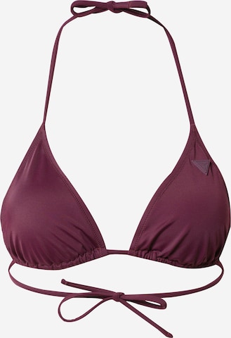 GUESS - Triángulo Top de bikini en lila: frente