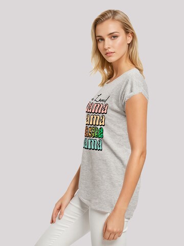 T-shirt 'Mothers Day Mama Typography Leopard Print Pastel' F4NT4STIC en gris