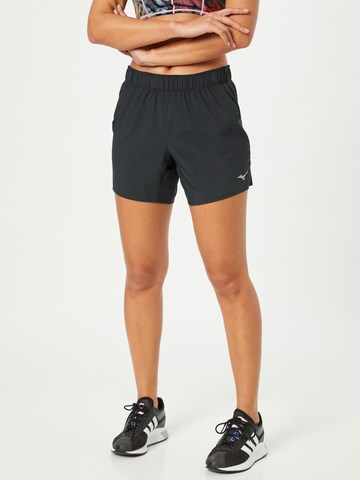 MIZUNO Workout Pants in Black: front