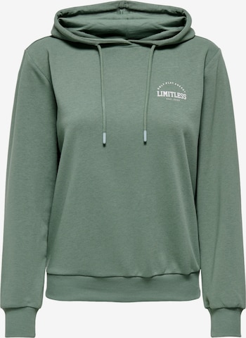 Felpa 'Cava Life' di ONLY PLAY in verde: frontale