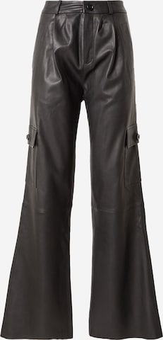 GoosecraftFlared/zvonoliki kroj Cargo hlače 'Greenwich' - crna boja: prednji dio