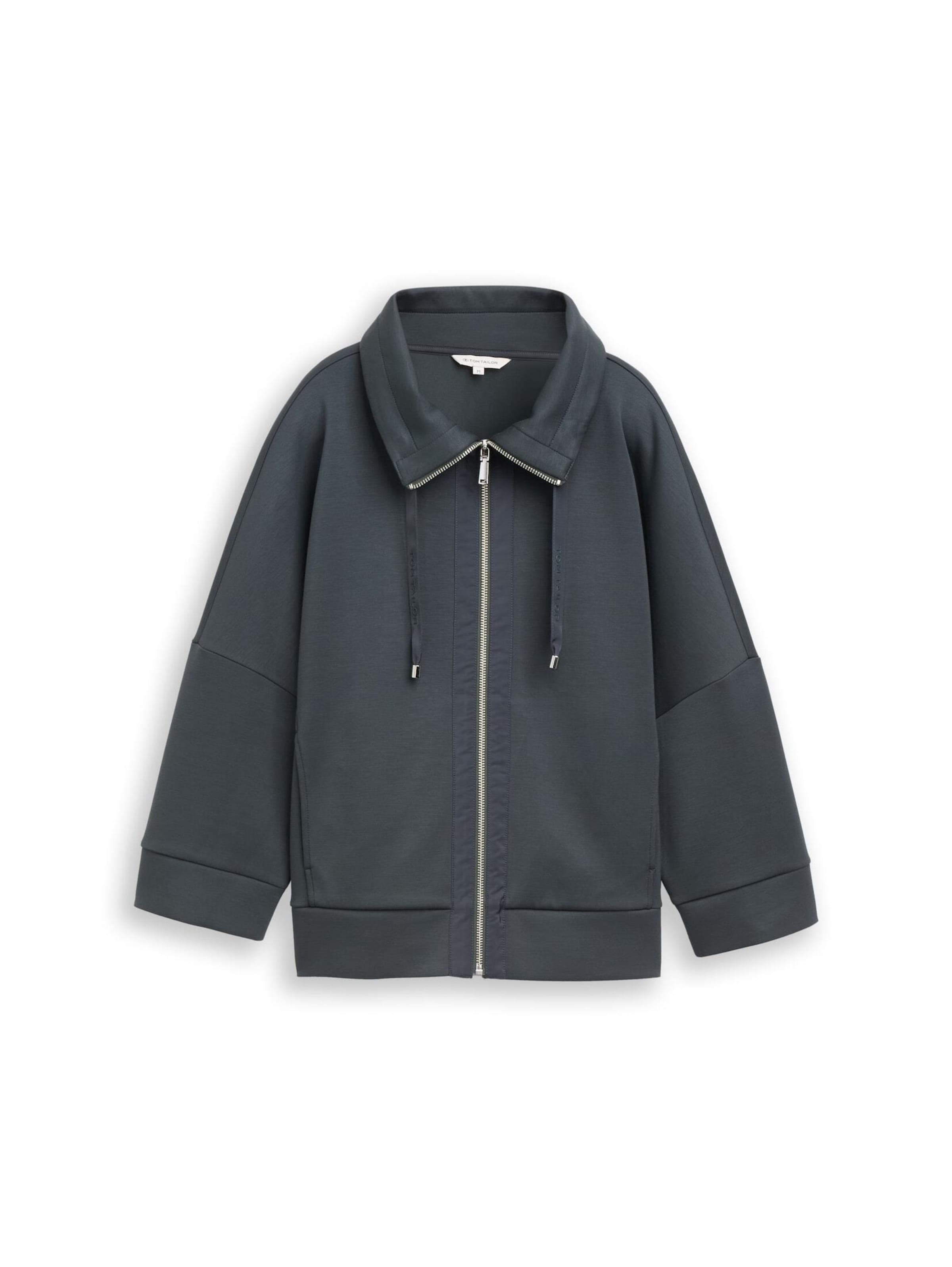 TOM TAILOR Sweatvest in Grijs: voorkant