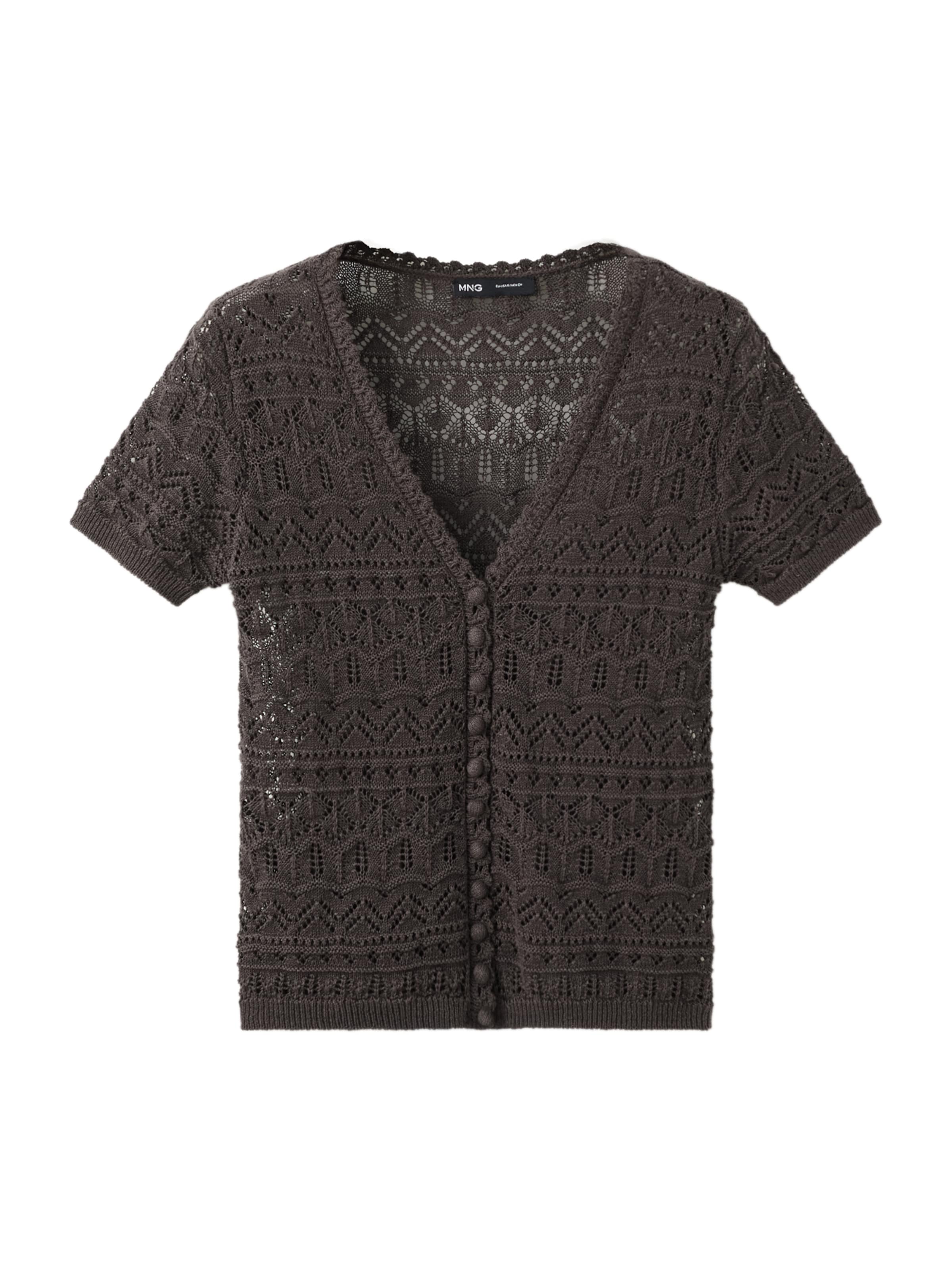 MANGO Gebreid vest 'SIKAN' in Bruin: voorkant