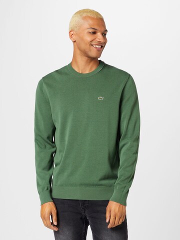 Coupe regular Pull-over LACOSTE en vert : devant