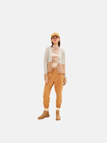 TOM TAILOR DENIM Strickjacke in Beige