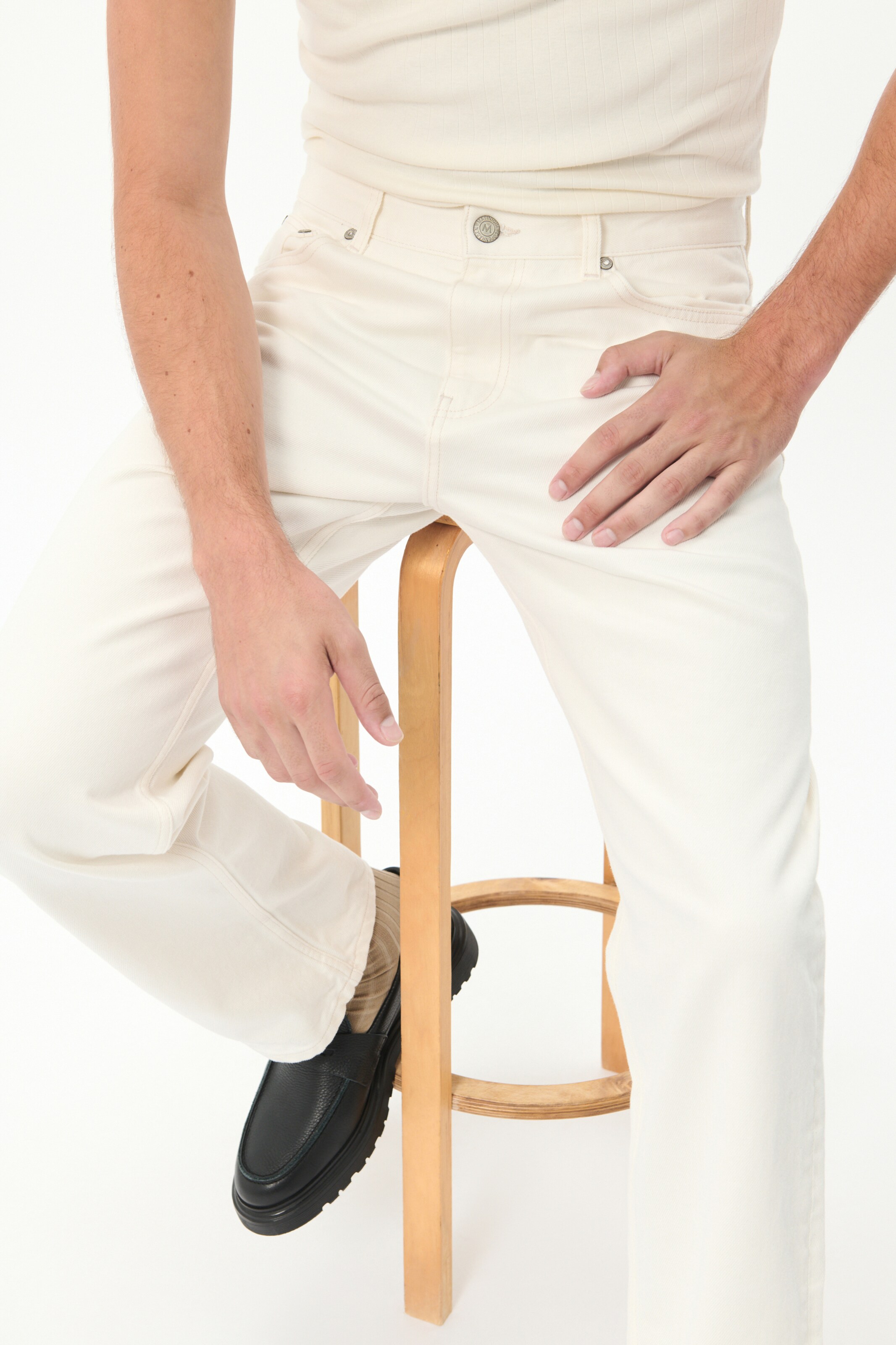 Matinique Loosefit Jeans 'Leland' i hvid